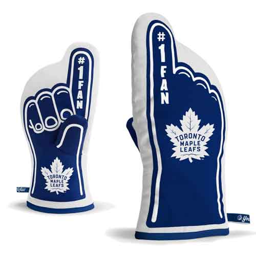 Toronto Maple Leafs Kitchen Apron Oven Mitts Cooking BBQ Barbecue Grilling Ice Pattern 