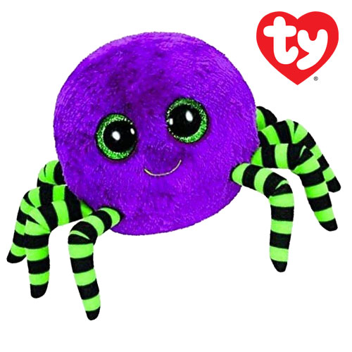 2018 Halloween TY Beanie Baby Boos 6" CREEPER the Purple Spider Plush MWMT's 